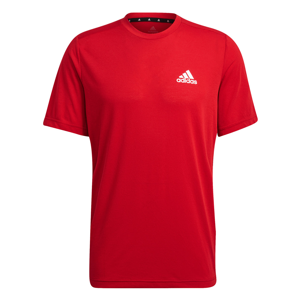 adidas AEROREADY Designed 2 Move Feelready Sport T-Shirt Herren - rot, weiß adidas AEROREADY Designed 2 Move Feelready Sport T-Shirt Herren - rot, weiß