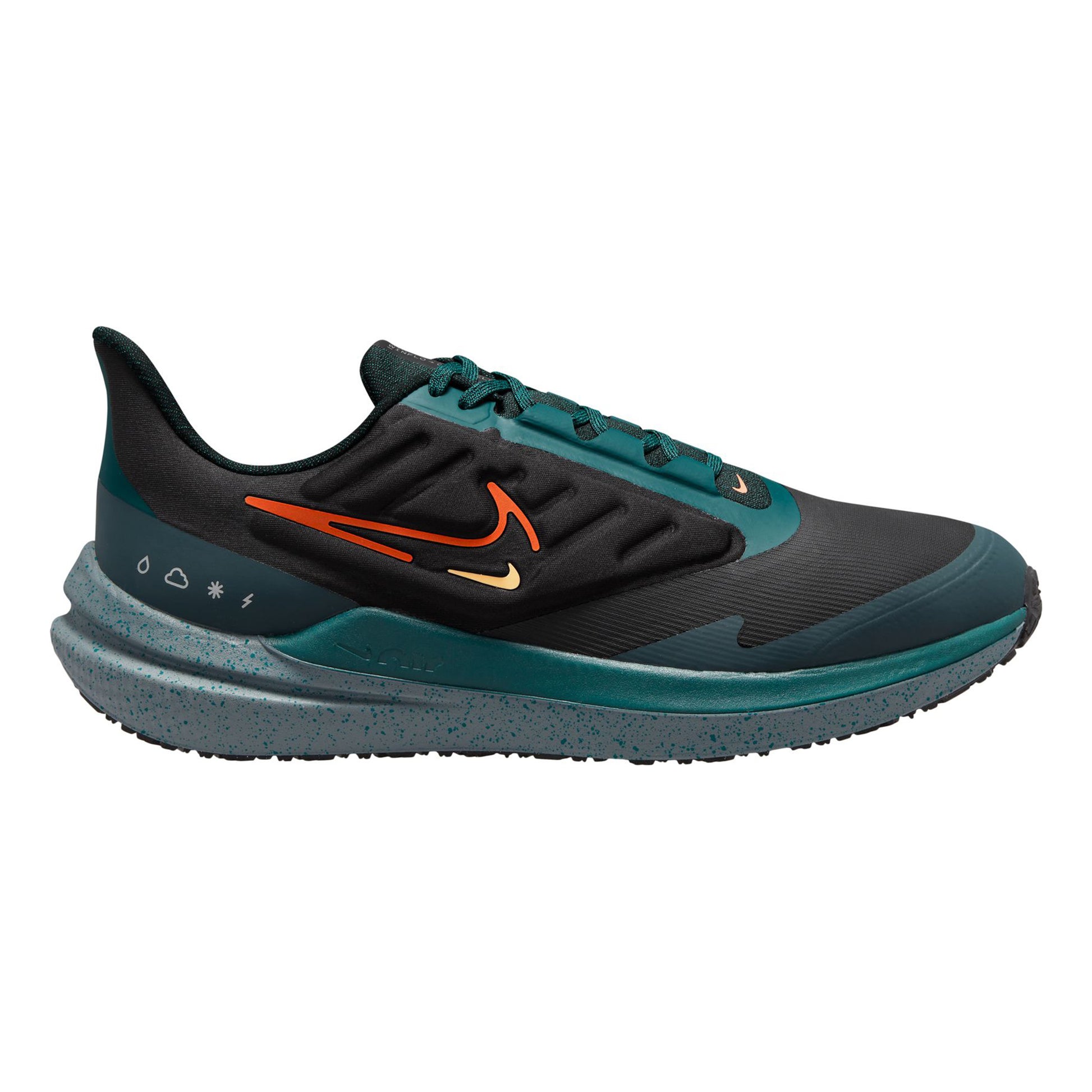 Nike Winflo 9 Shield Neutralschuh Herren - schwarz, petrol