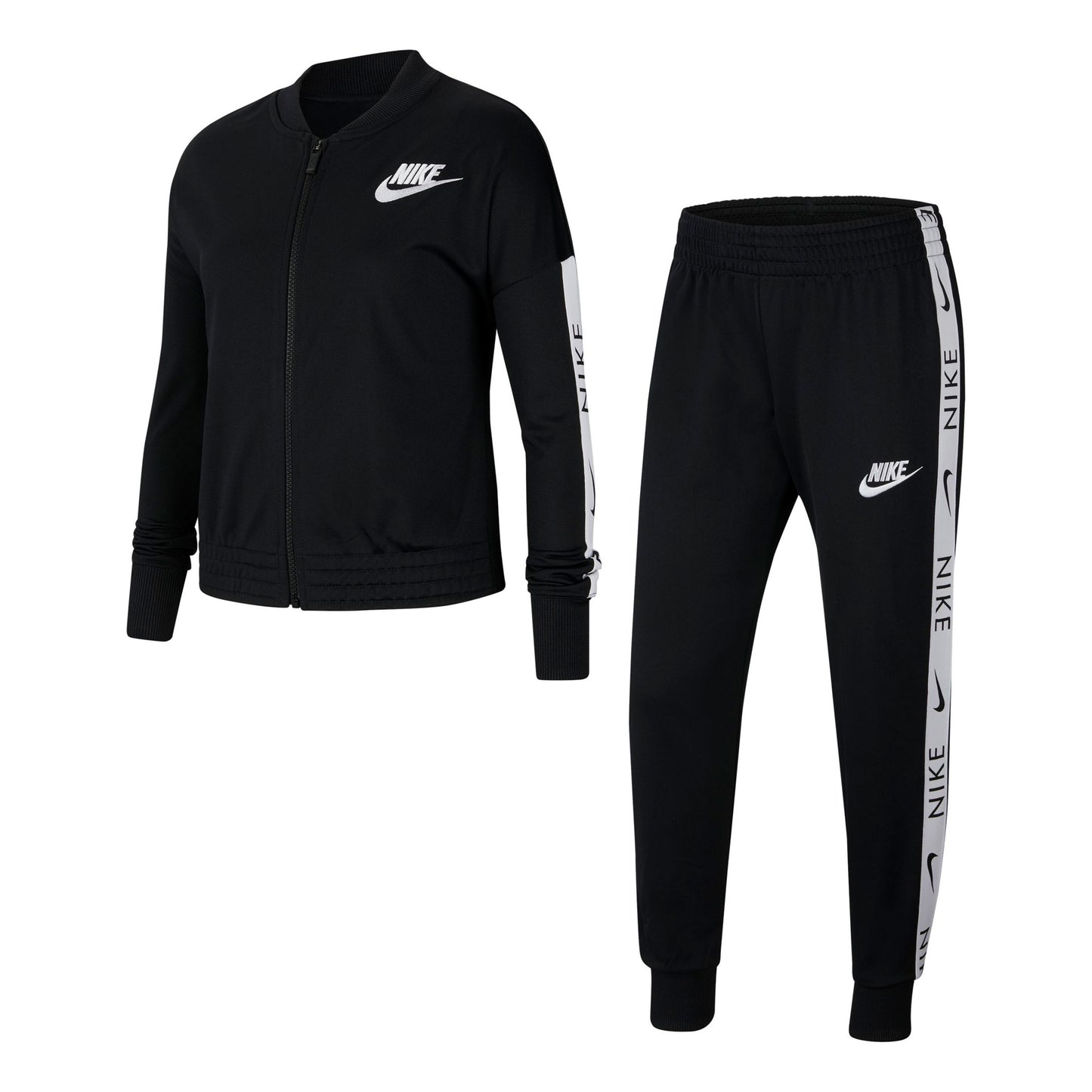 Nike Tricot Trainingsanzug Mädchen - schwarz, weiß