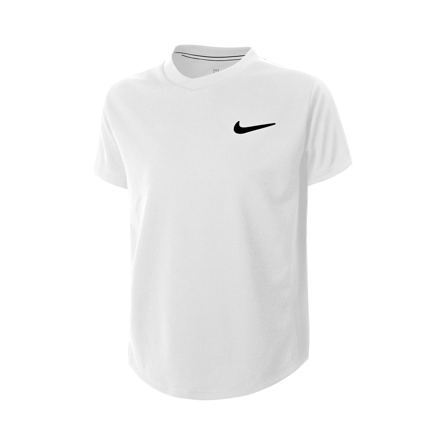 Nike Court Dri-Fit T-Shirt Jungen - weiß, schwarz