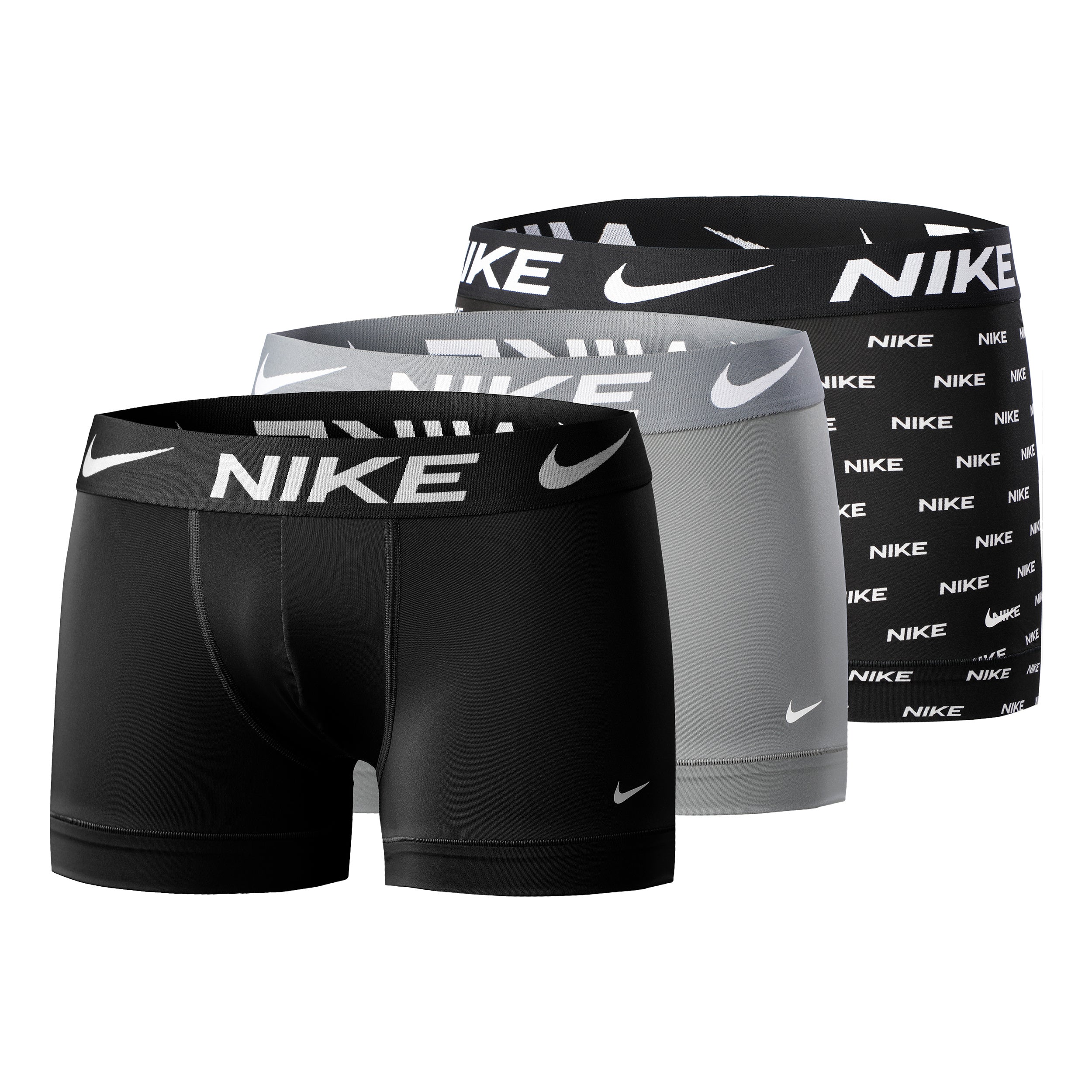 Nike Dri-FIT Essential Micro Trunk Boxer Short 3er Pack Herren-Schwarz,Grau