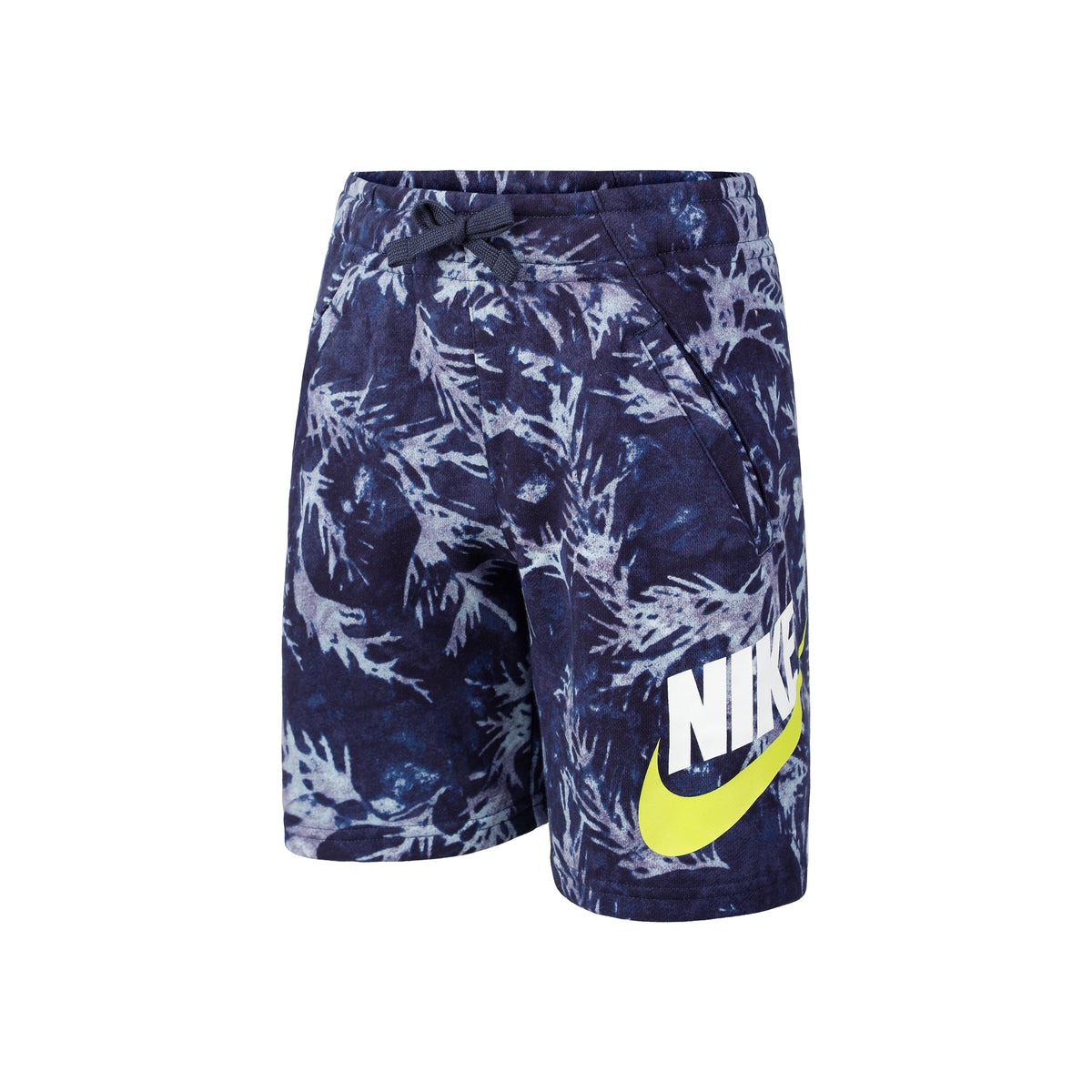 Nike Washed All Over Print French Terry Shorts Jungen - blau,