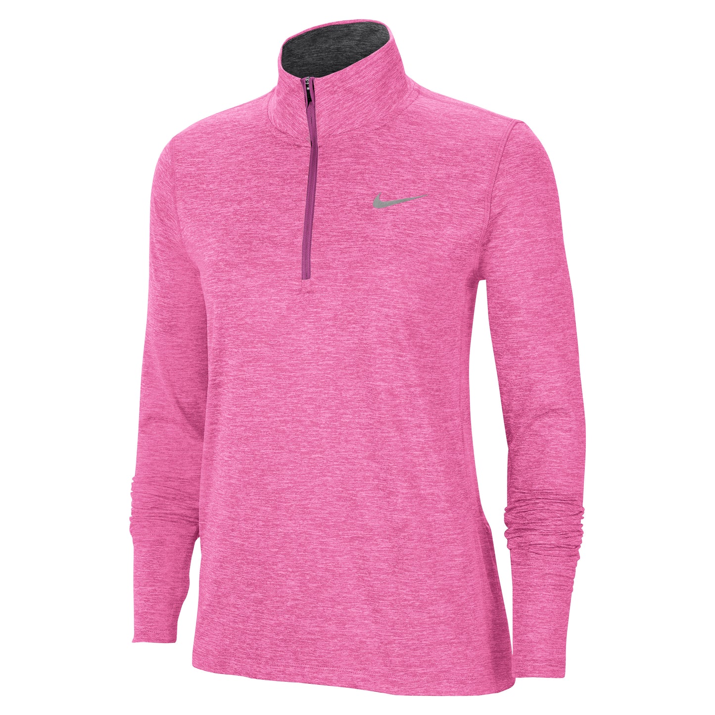 Nike Element Half-Zip Running Longsleeve Damen - pink, grau