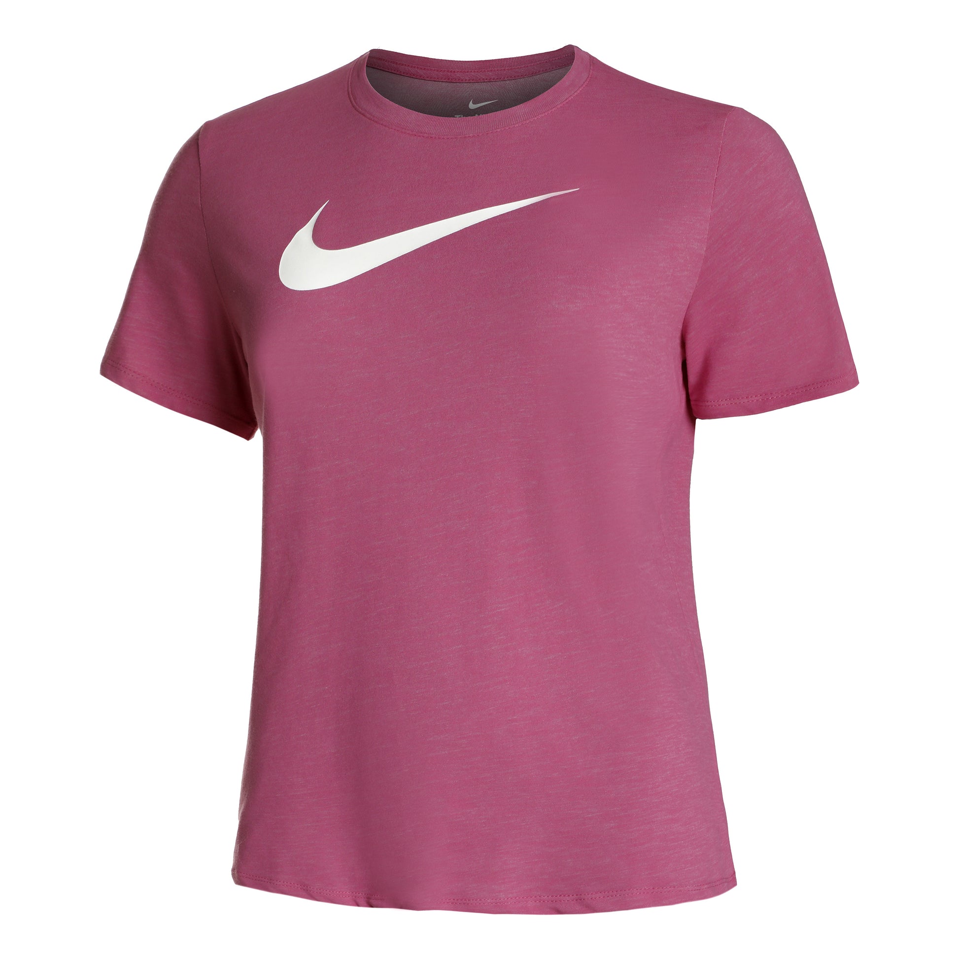 Nike Dri-Fit Swoosh T-Shirt Damen - berry, weiß