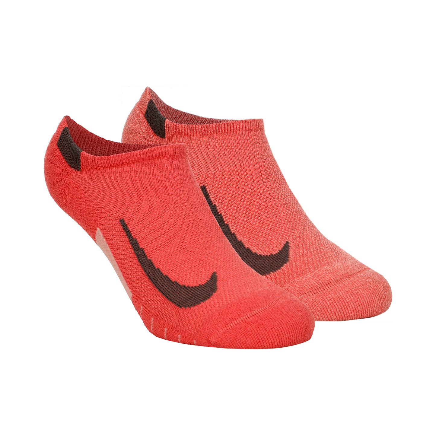 Nike Dri-Fit Multiplier No-Show Socks Laufsocken 2er Pack Unisex - rot, orange