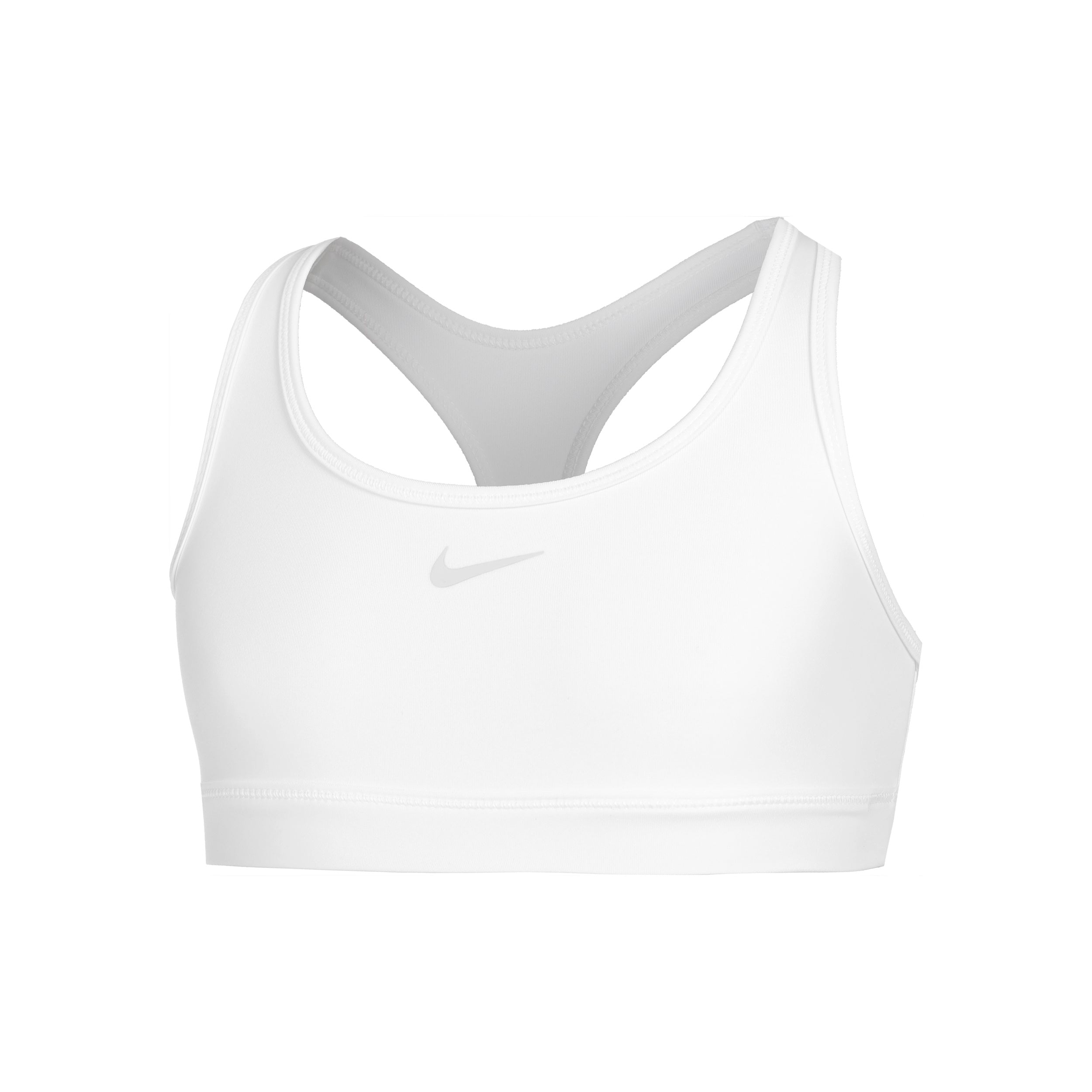 Nike Dri-Fit Swoosh Sport-BH Mädchen-Weiß