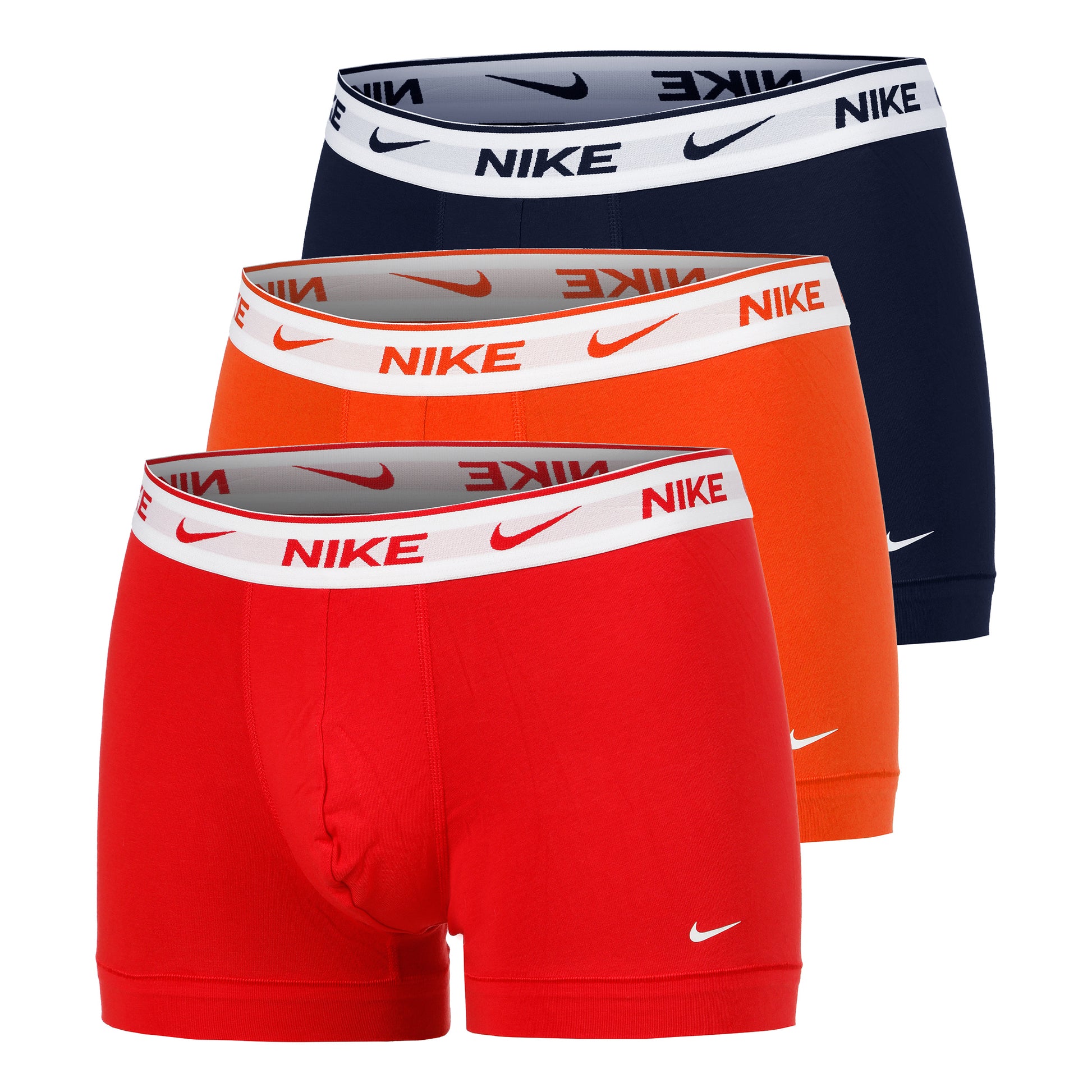 Nike Everyday Stretch Trunk Boxer Short 3er Pack Herren - rot, orange