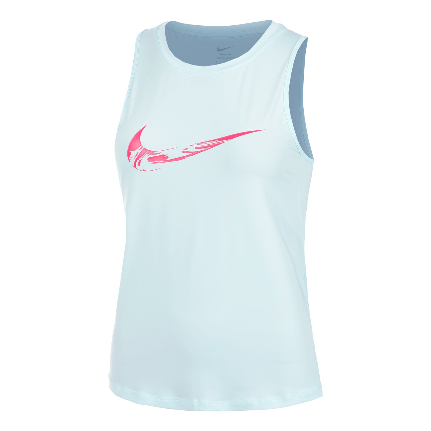 Nike Dri-Fit One Swoosh Laufshirt Damen - hellblau,