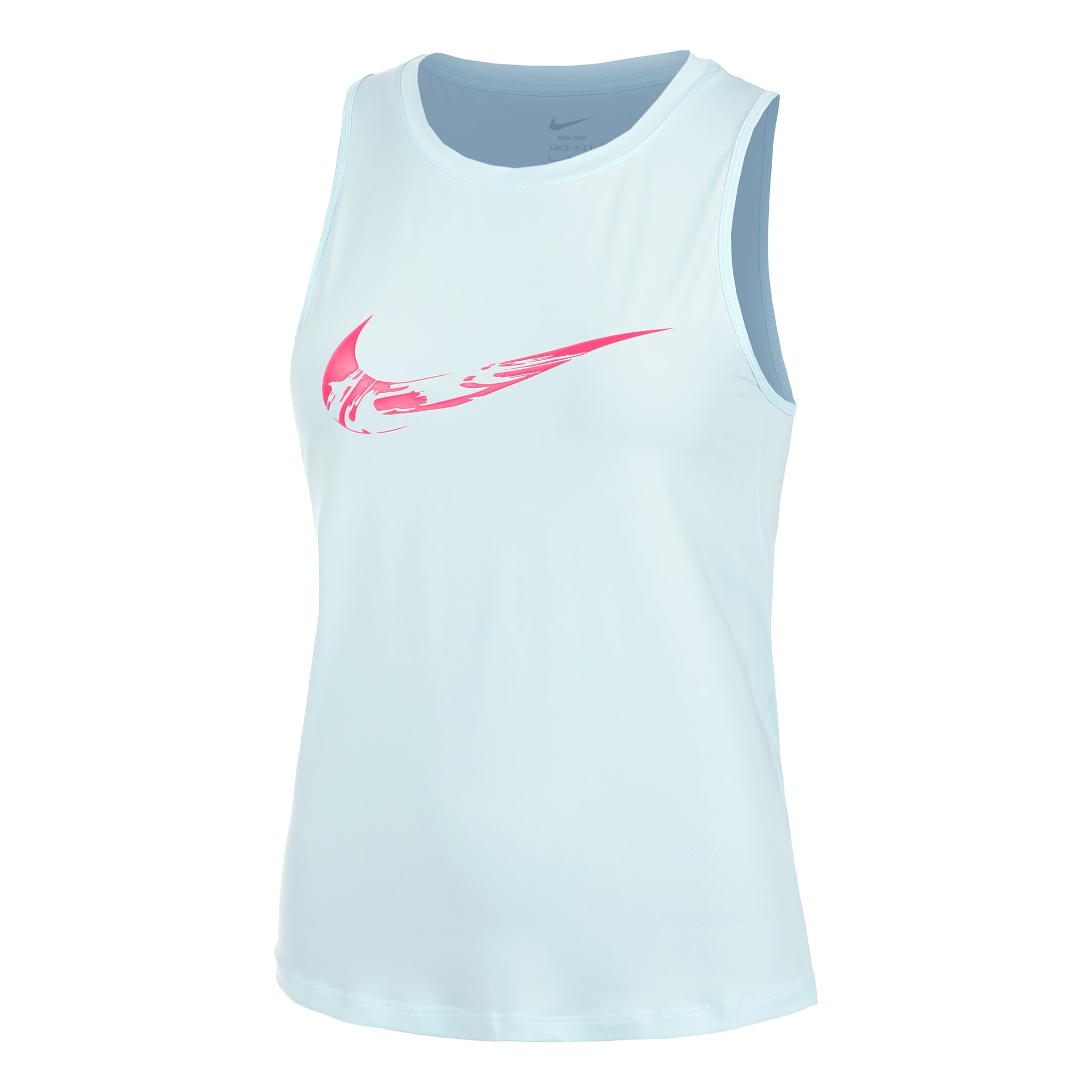 Nike Dri-Fit One Swoosh Laufshirt Damen - hellblau,