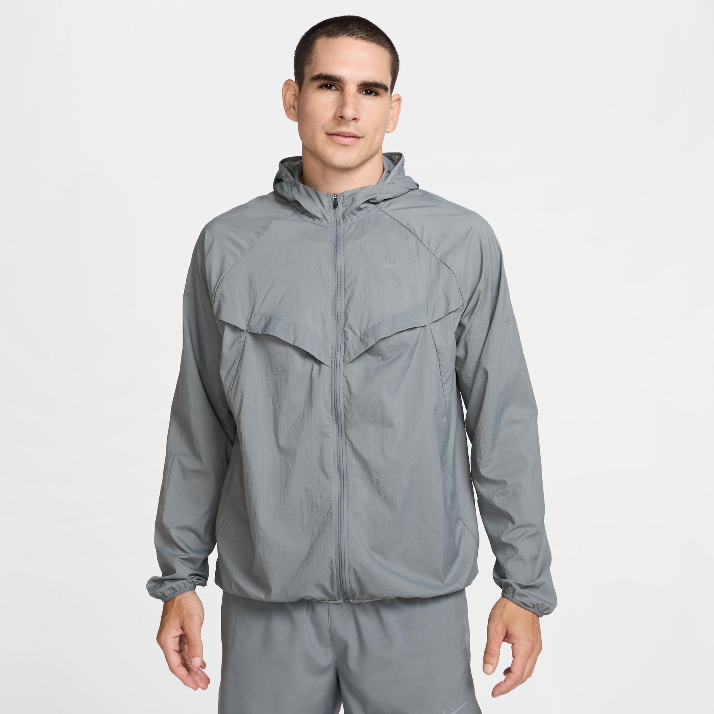 Nike Stride Laufjacke Herren - grau, silber