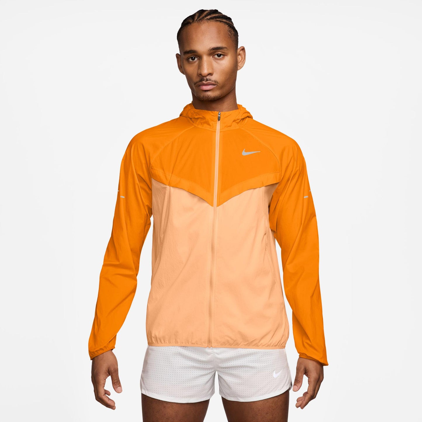 Nike Stride Laufjacke Herren - creme, silber