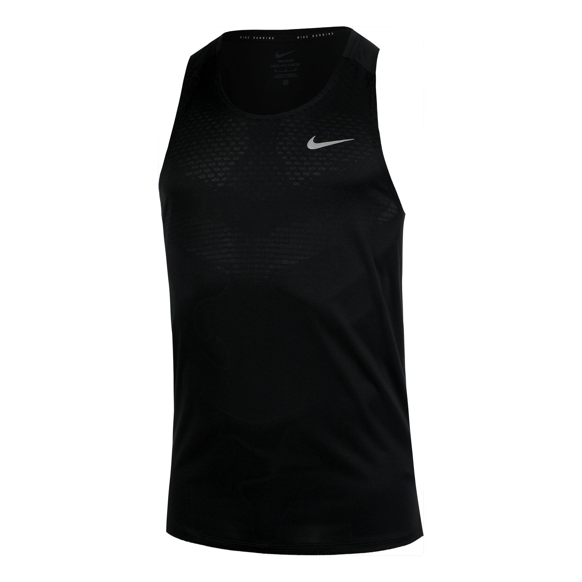 Nike Stride Laufshirt Herren - schwarz
