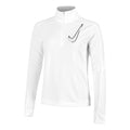 Swoosh Half-Zip Laufshirt Damen-Weiß