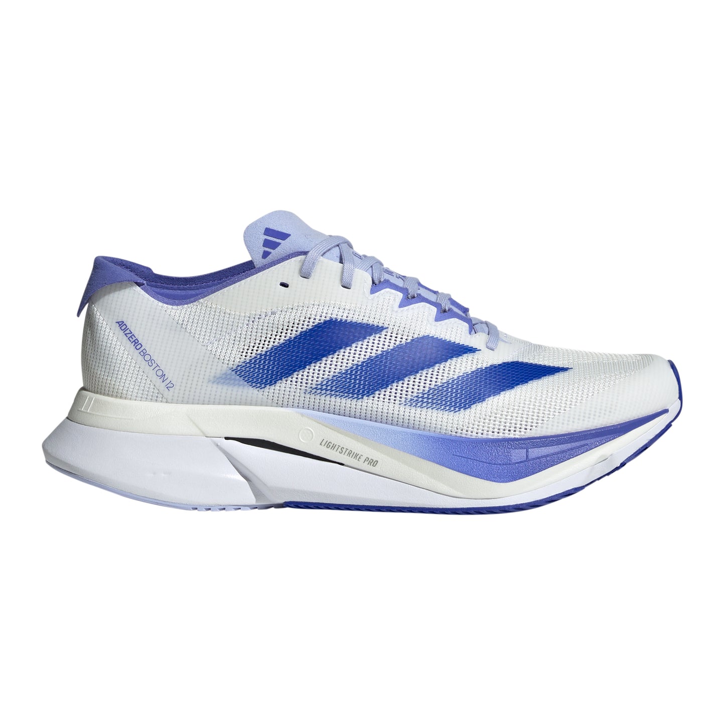 adidas Adizero Boston 12 Wettkampfschuh Damen - weiß, lila