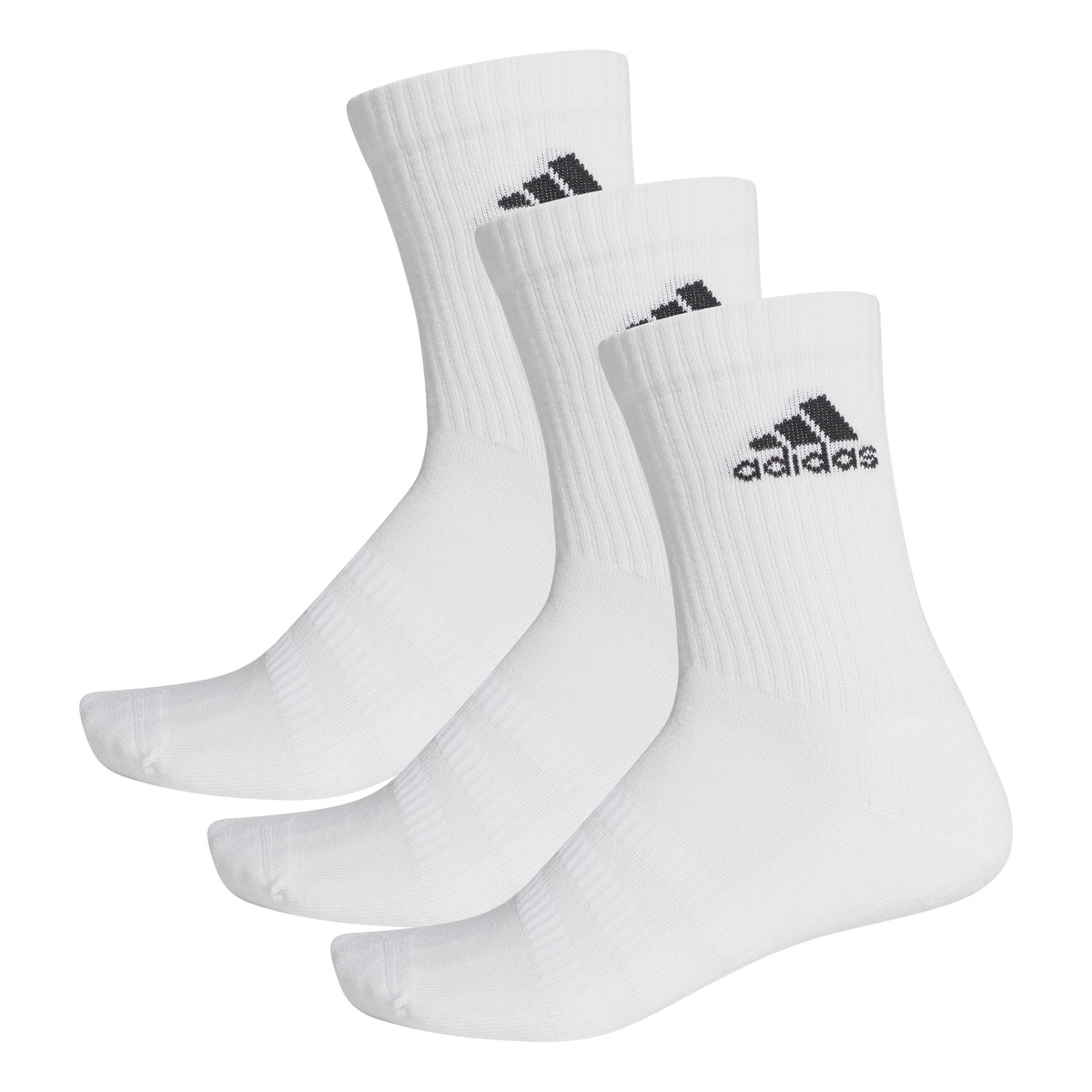 adidas Cush Crew Sportsocken 3er Pack Unisex - weiß, schwarz