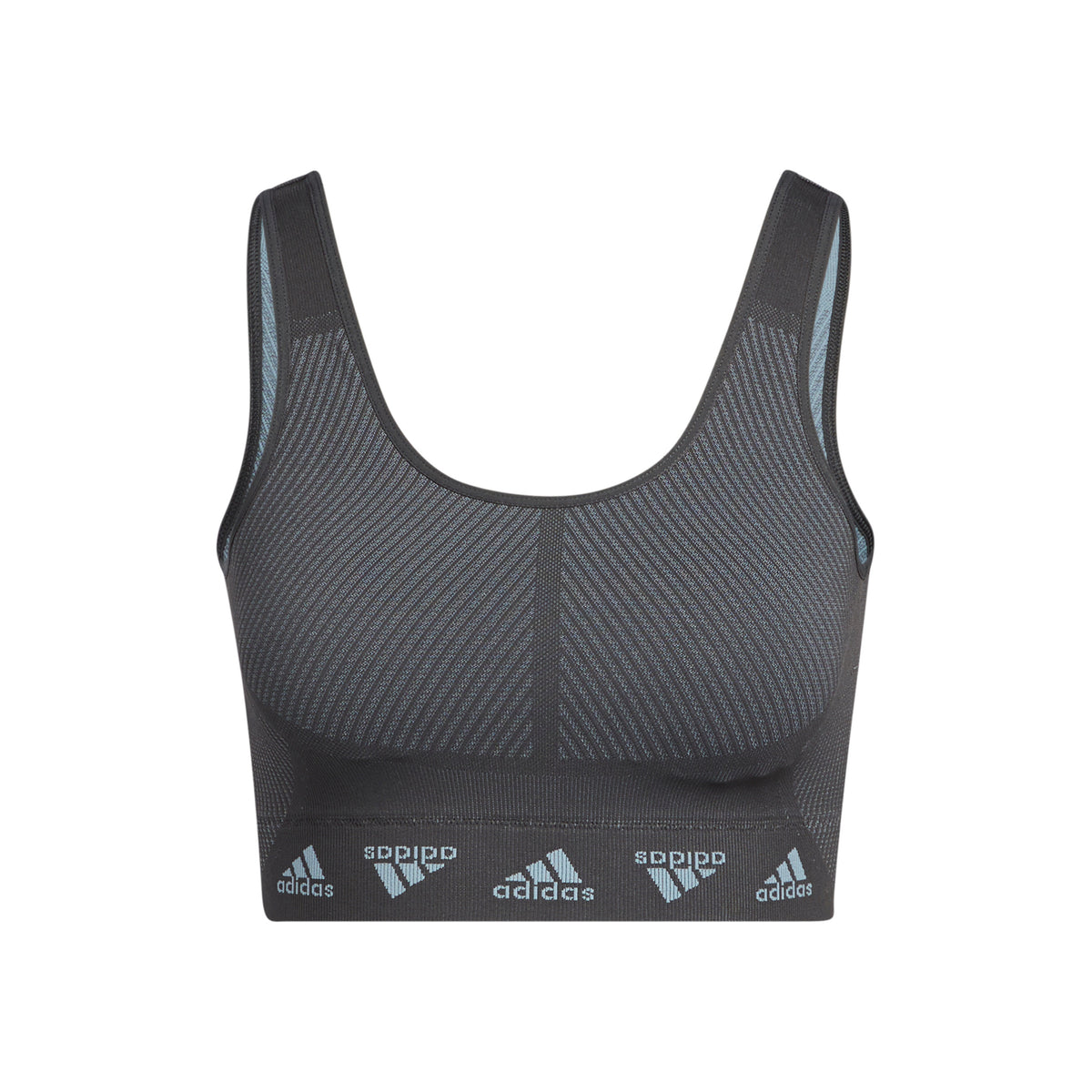 adidas Aeroknit Sport-BH Damen - dunkelgrau