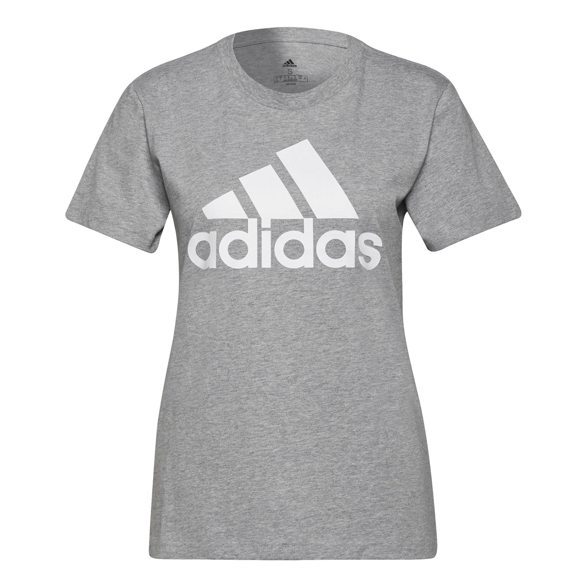 adidas Big Logo T-Shirt Damen-Grau,Weiß