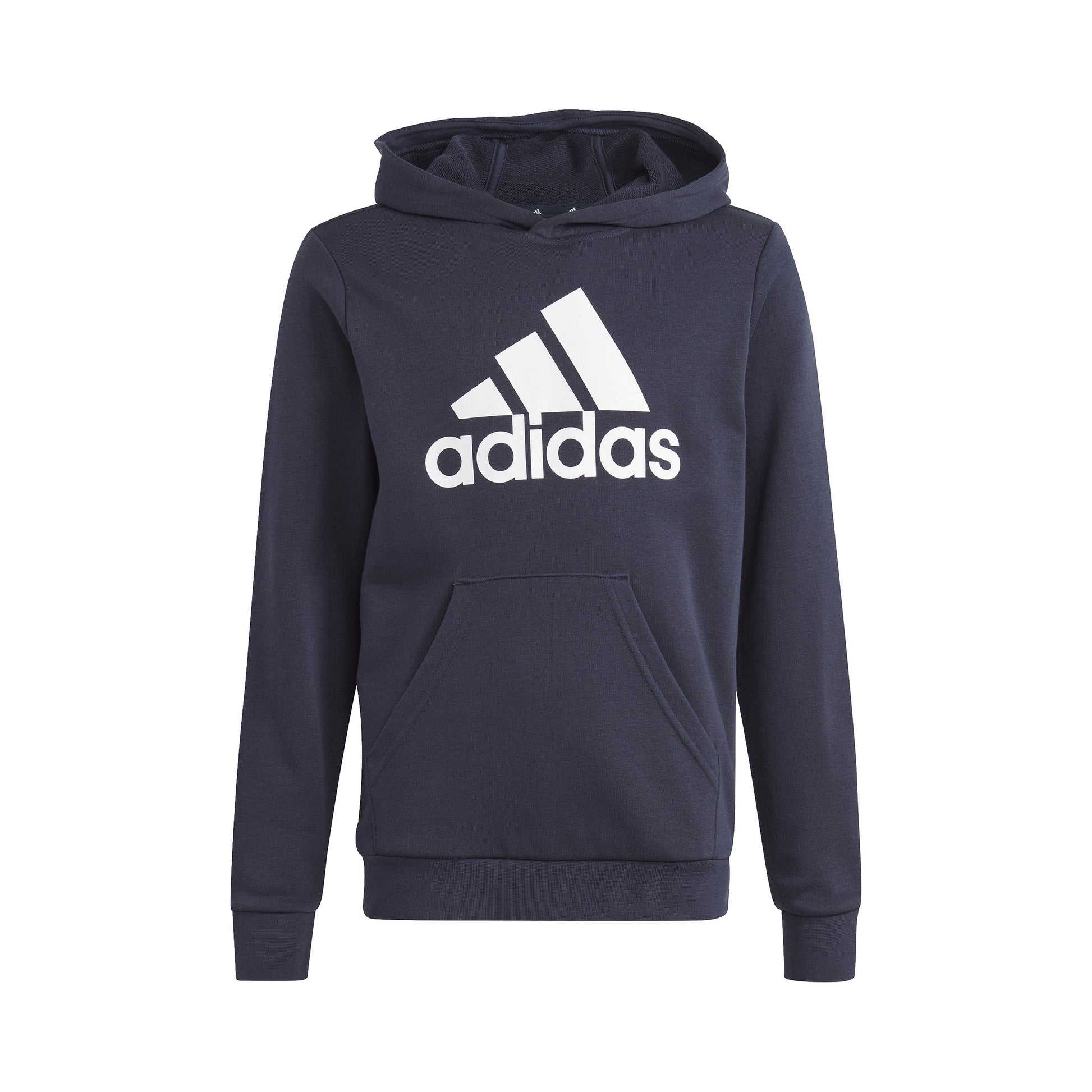 adidas Big Logo Cotton Hoody Jungen - dunkelblau, weiß