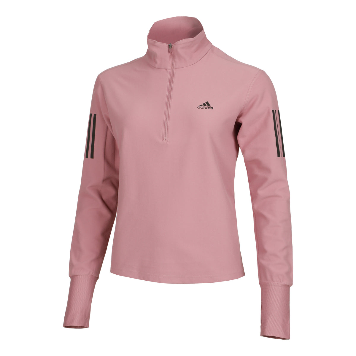 adidas Own the Run 1/4 Zip Longsleeve Damen - rosa,