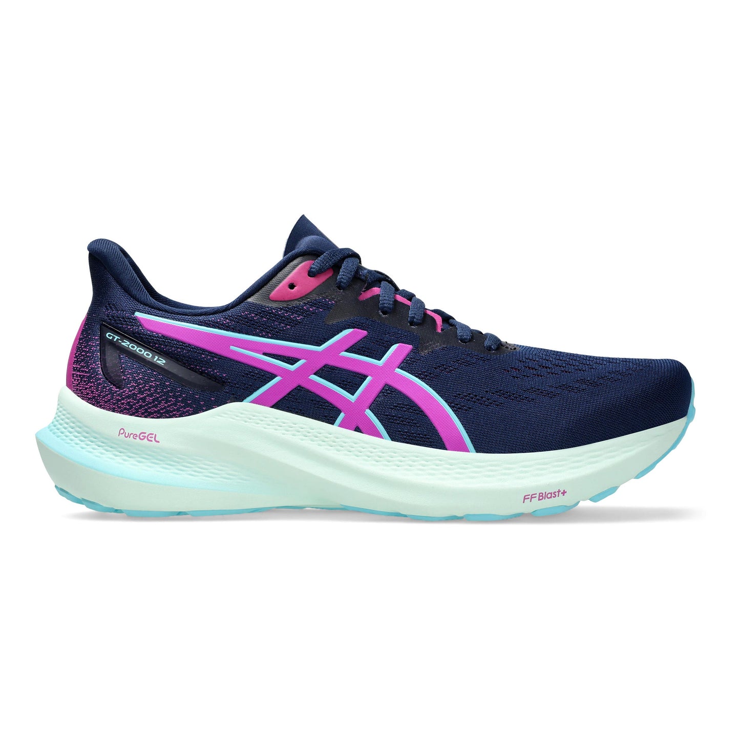 ASICS GT-2000 12 Stabilitätsschuh Damen - dunkelblau, pink