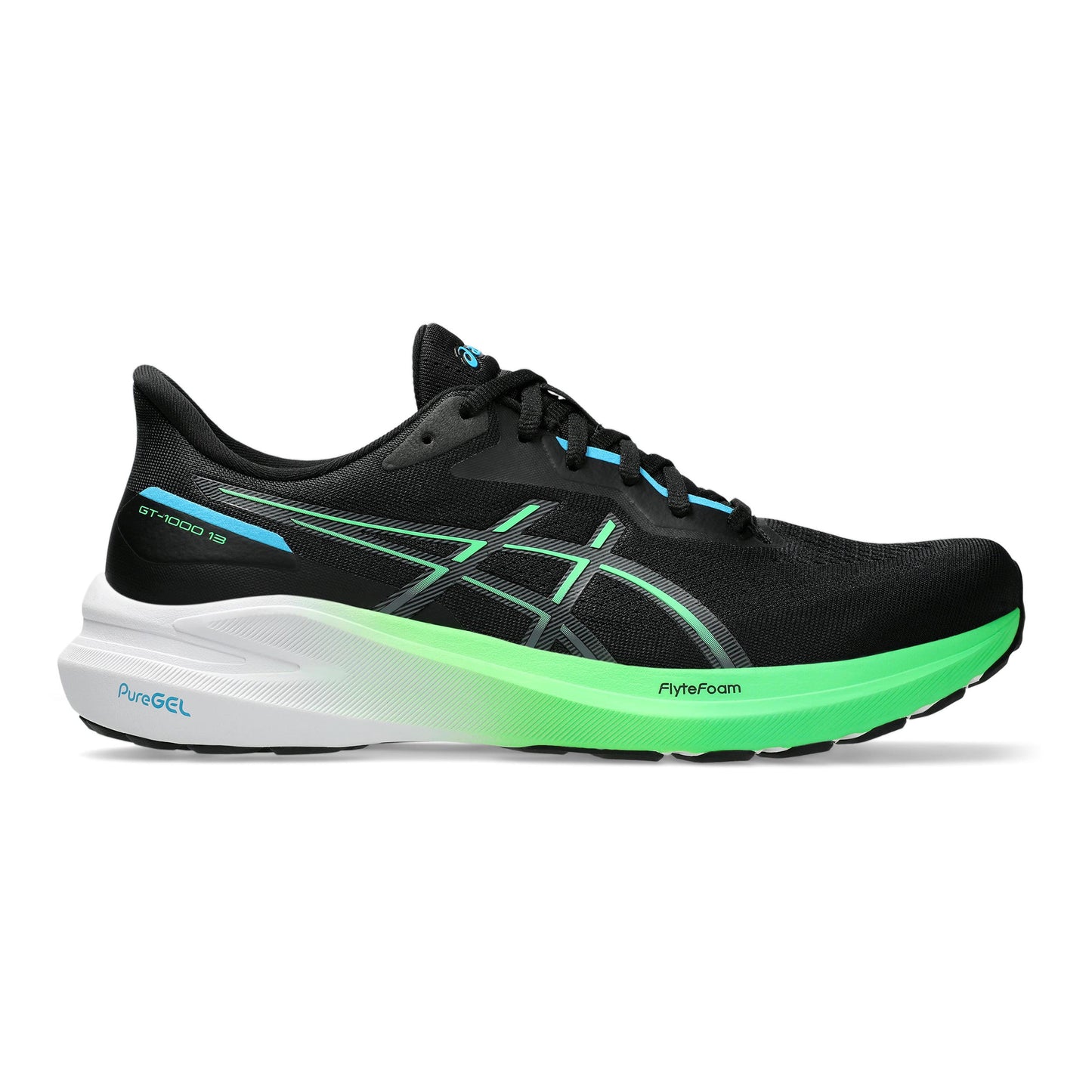 ASICS GT-1000 13 Stabilitätsschuh Herren - schwarz, grün