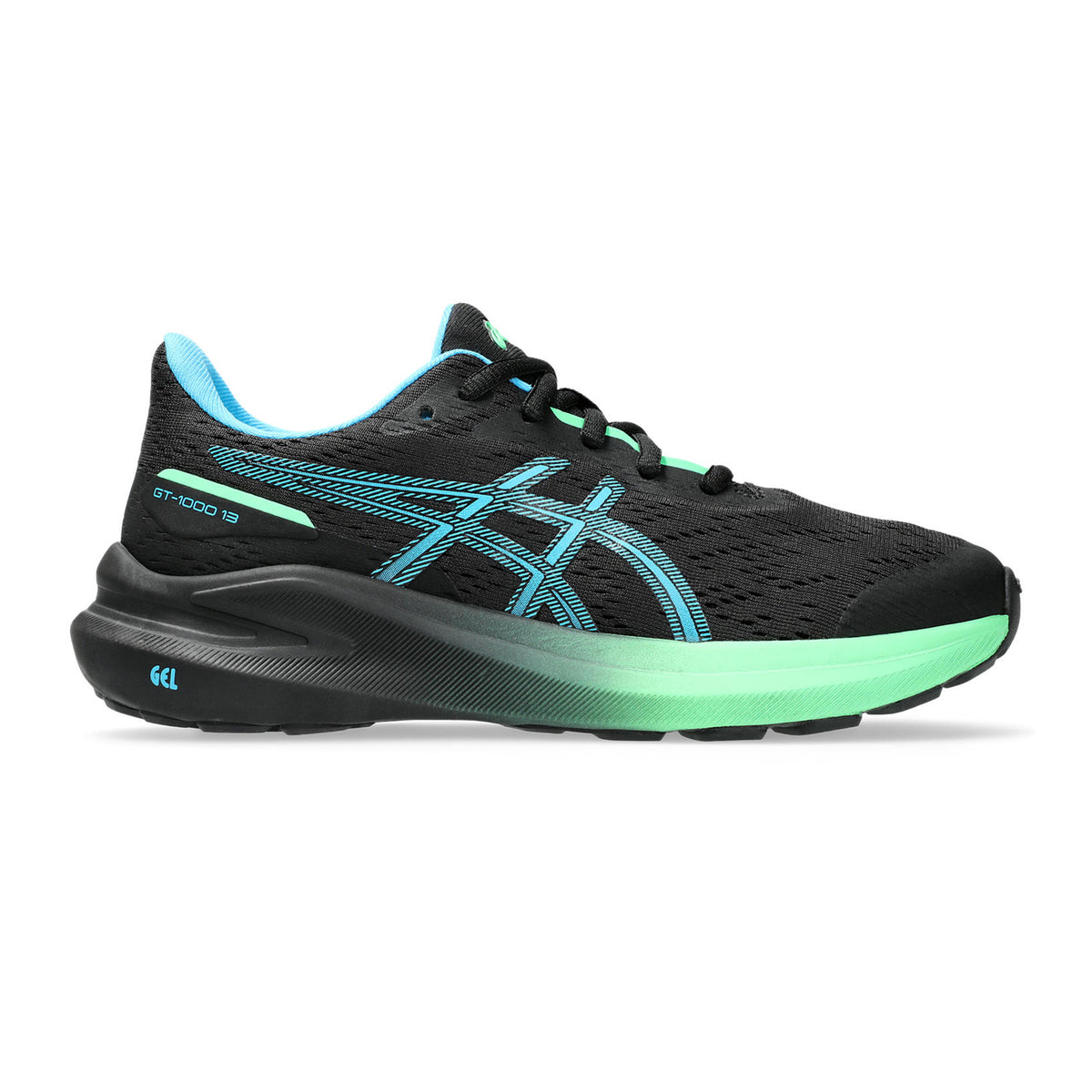 ASICS GT-1000 13 GS Stabilitätsschuh Kinder - schwarz, grün