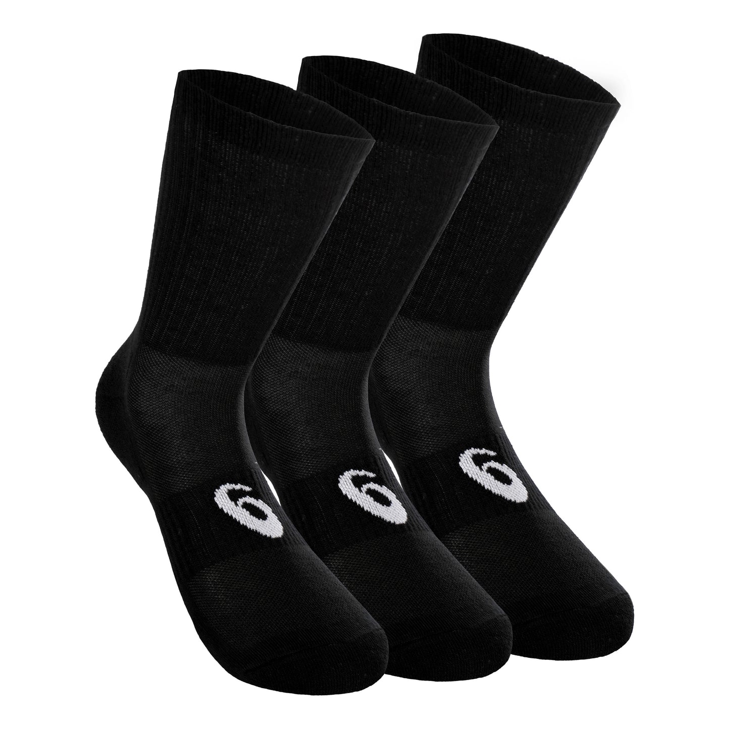 ASICS Crew Sportsocken 3er Pack-Schwarz,Weiß