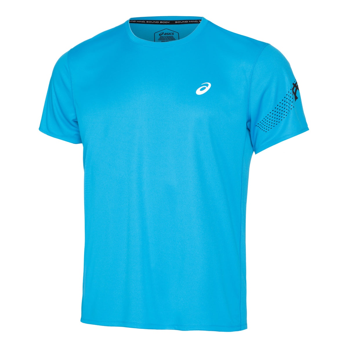 ASICS Icon Laufshirt Herren - blau, schwarz