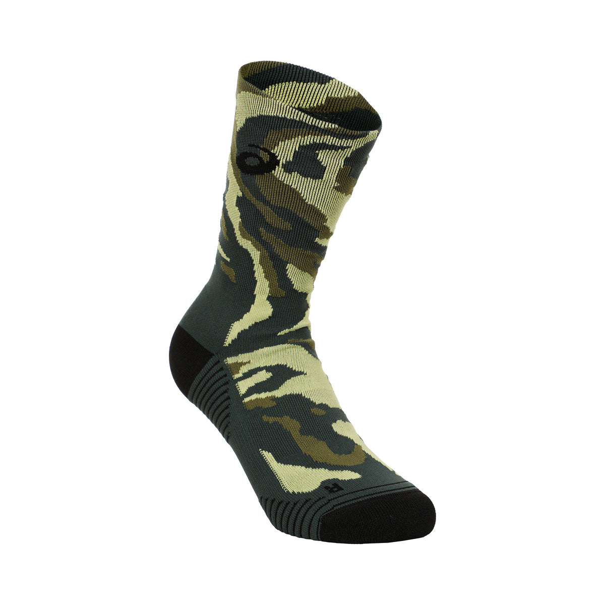 ASICS Color Camo Run Crew Laufsocken Unisex - dunkelgrün, grau