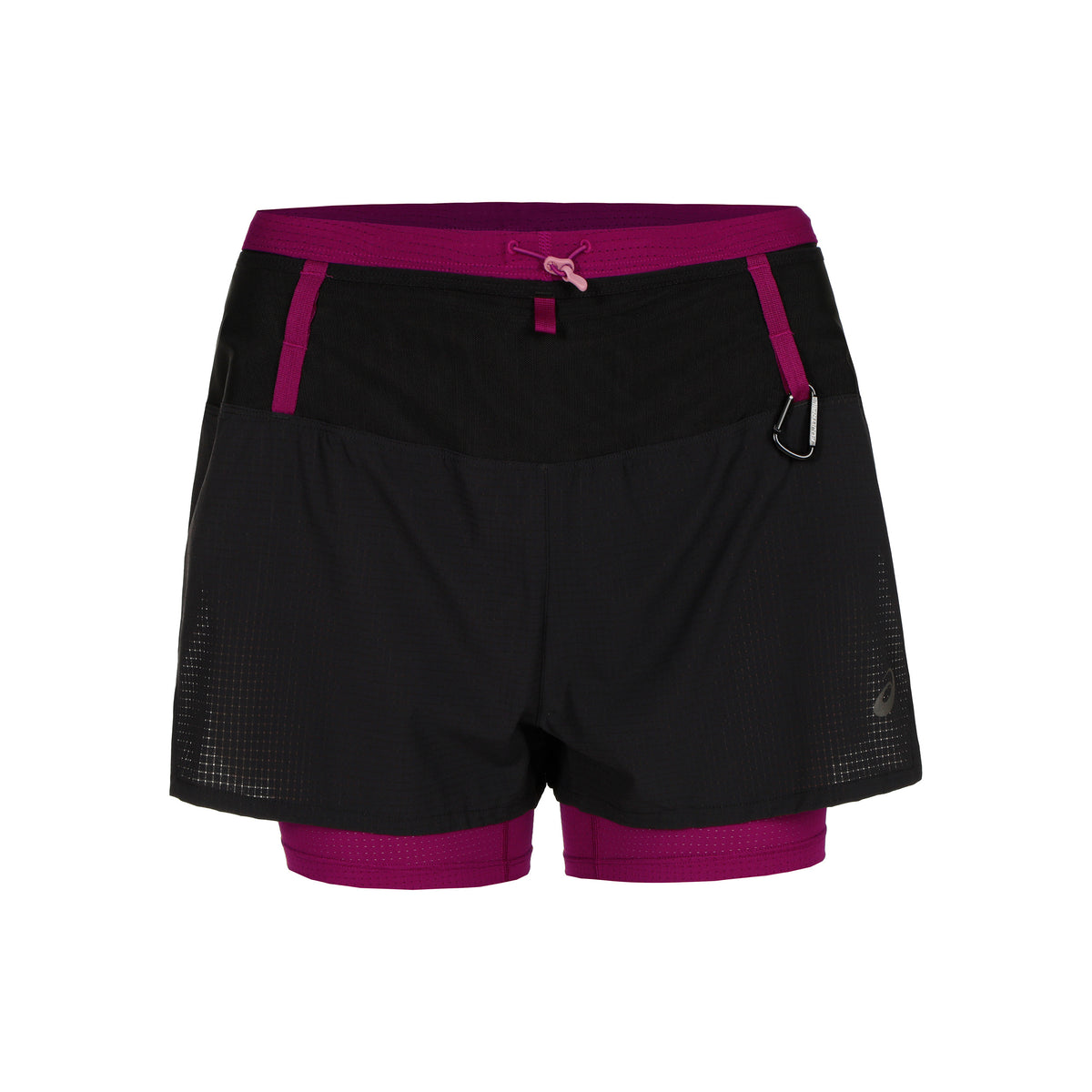 ASICS Fujitrail 2in1 Laufshorts Damen - schwarz, berry