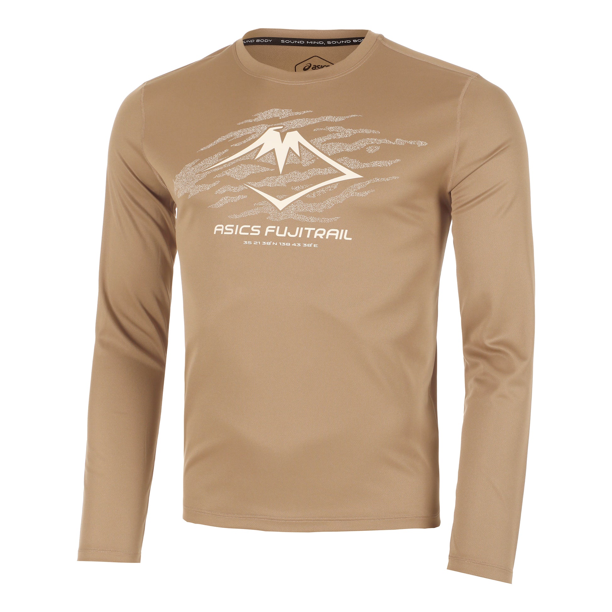 ASICS Fujitrail Logo Longsleeve Herren - beige, creme
