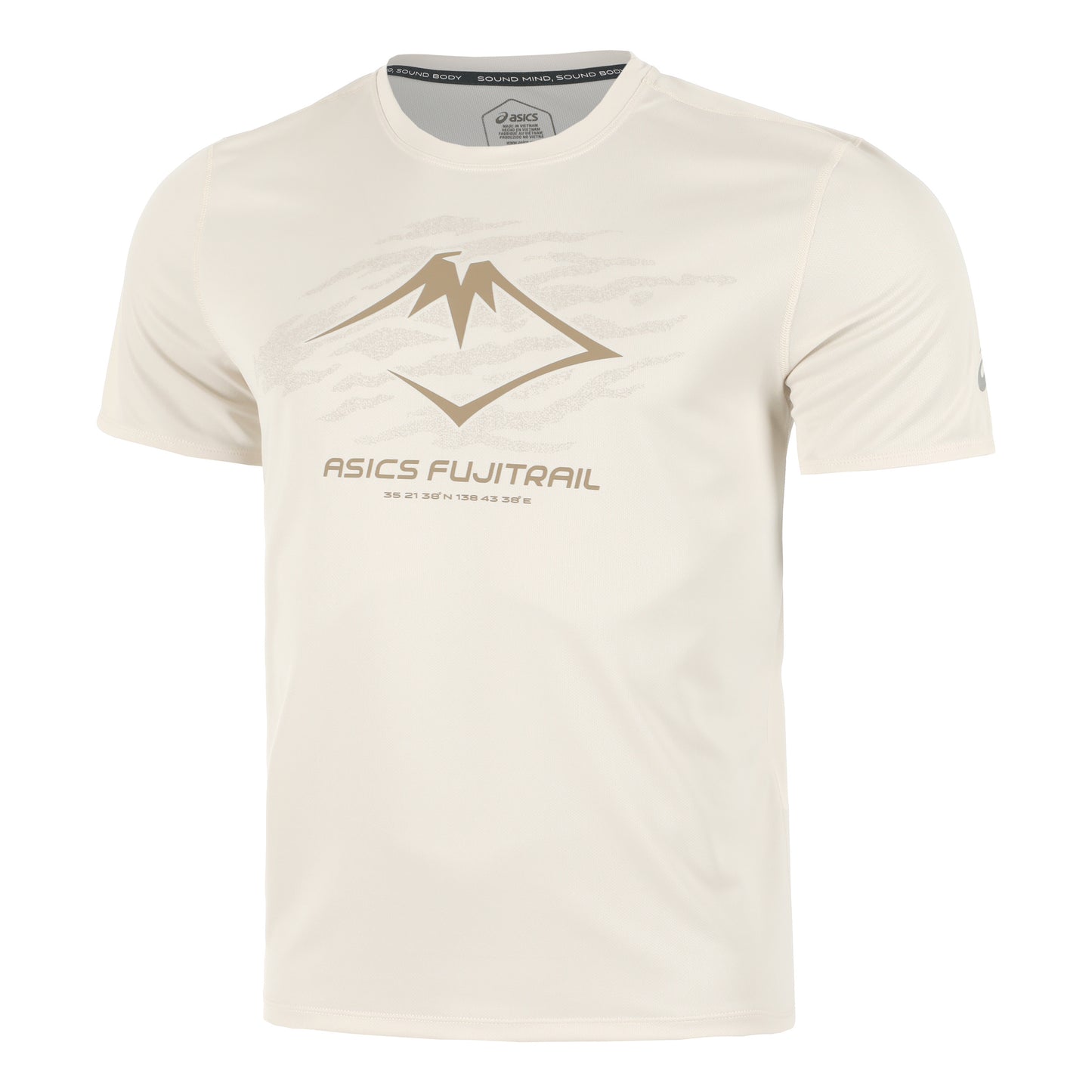 ASICS Fujitrail Logo Laufshirt Herren - creme,
