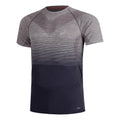 Seamless Laufshirt Herren - lila, grau