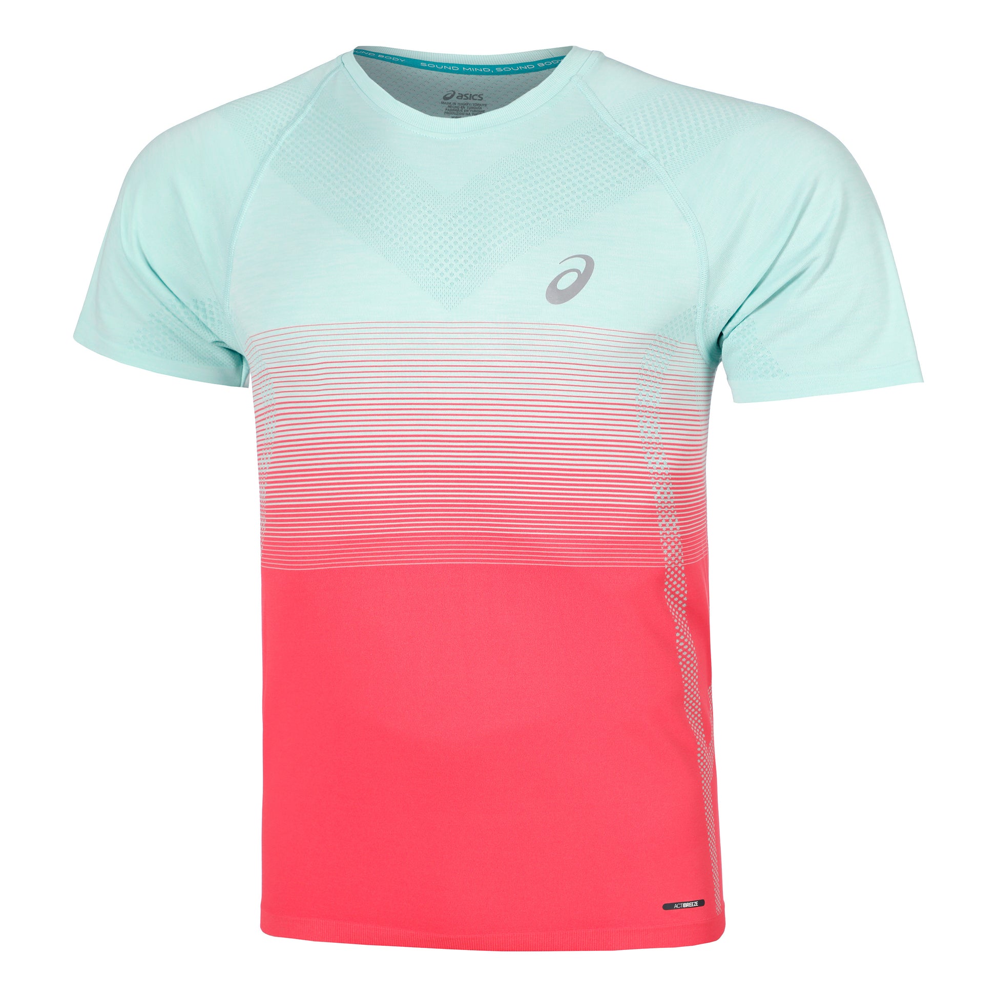 ASICS Seamless Laufshirt Herren - orange, mint