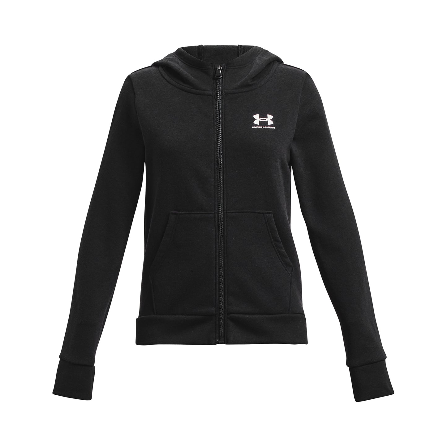 Under Armour Rival Fleece LU Sweatjacke Mädchen-Schwarz