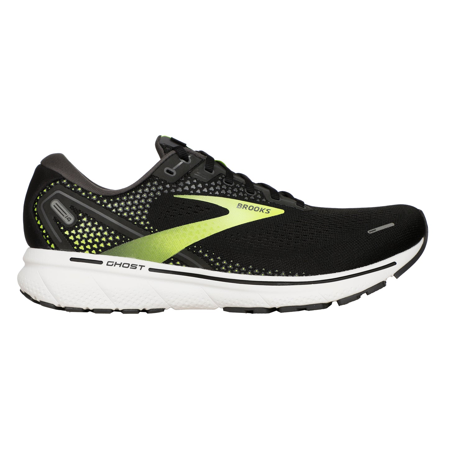Brooks Ghost 14 Neutralschuh Herren - schwarz, limette