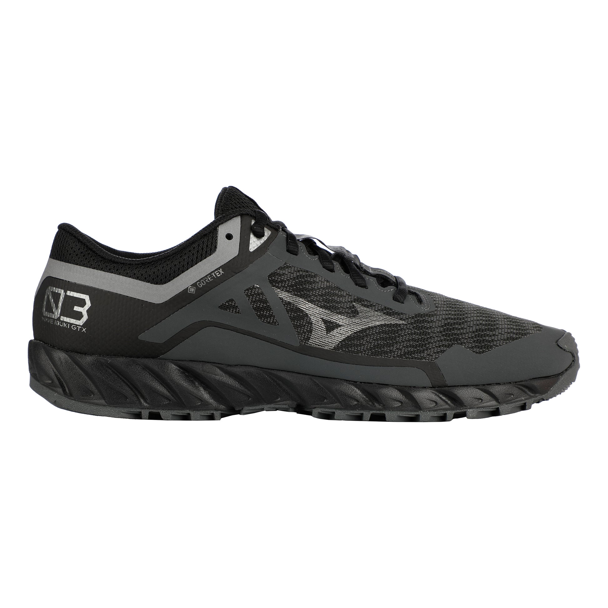 Mizuno Wave Ibuki 3 GTX Trailschuh Damen-Schwarz,Dunkelgrau