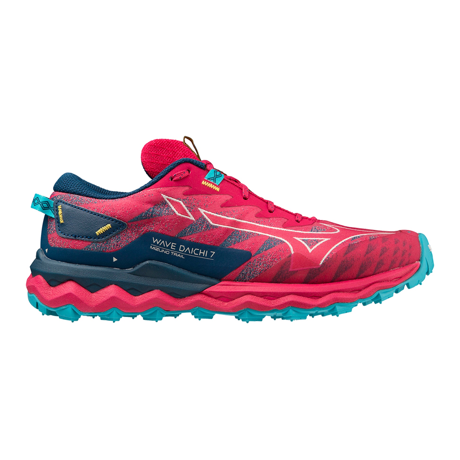 Mizuno Wave Daichi 7 Trailschuh Damen - rot, dunkelblau