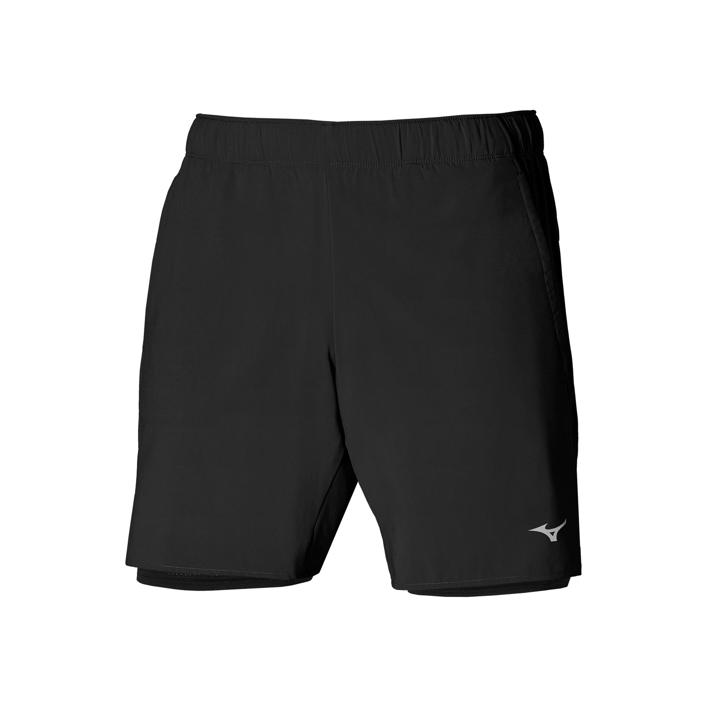 Mizuno Core 7.5 2in1 Laufshorts Herren-Schwarz