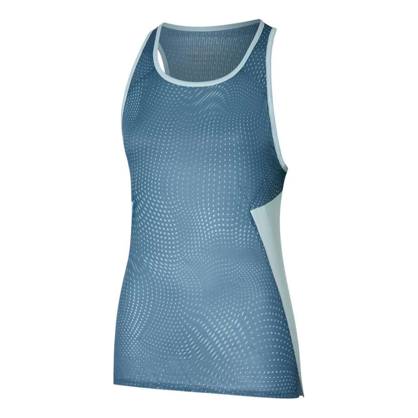 Mizuno DryAeroFlow Graphic Laufshirt Damen-Blaugrau,Hellblau