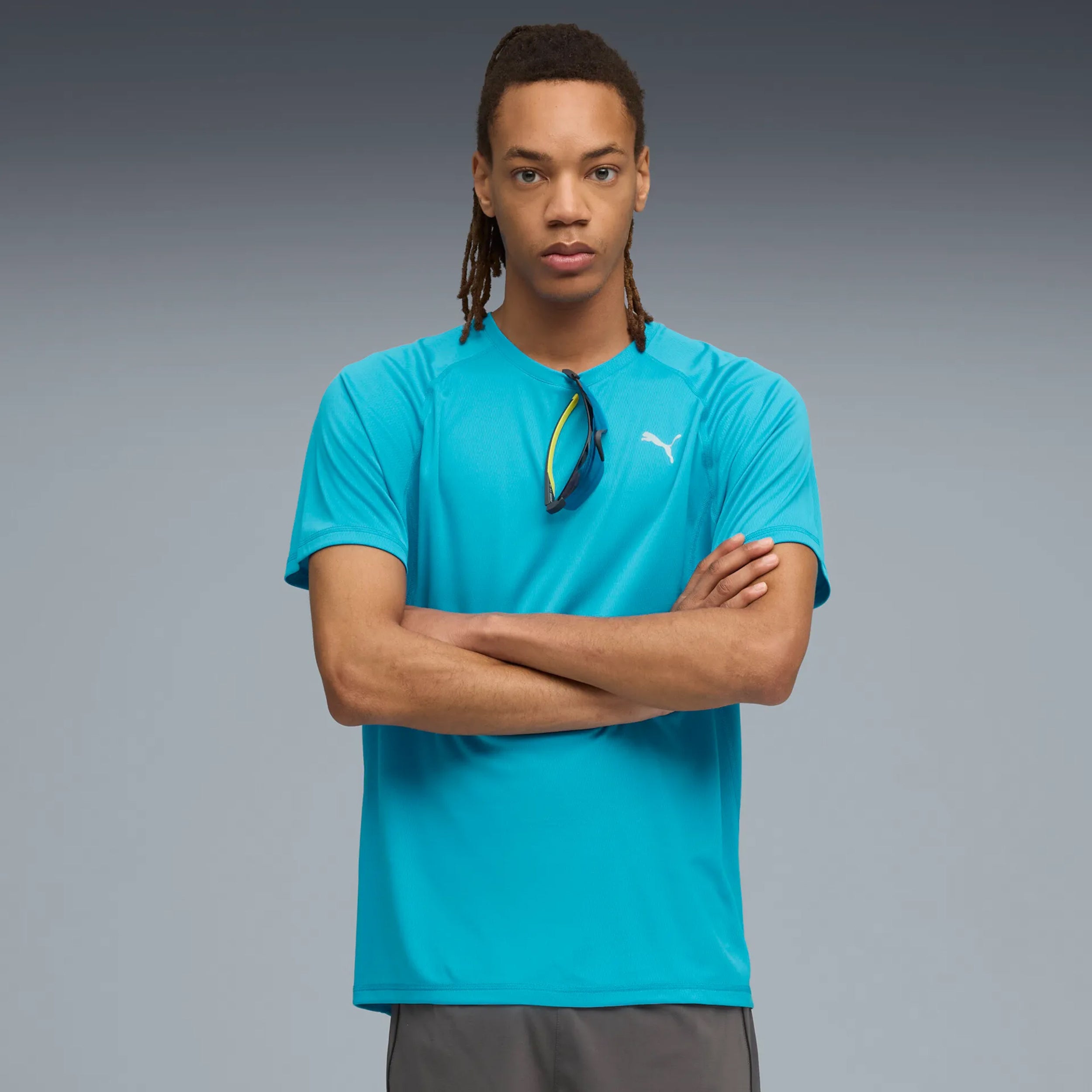 Puma Velocity  Laufshirt Herren - blau