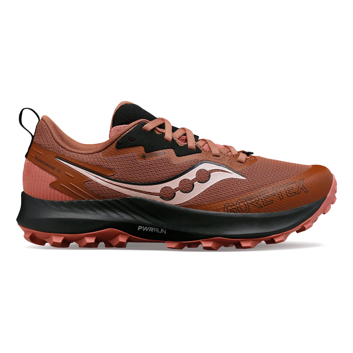 Saucony Peregrine 14 Gtx Trailschuh Damen - dunkelrot, schwarz