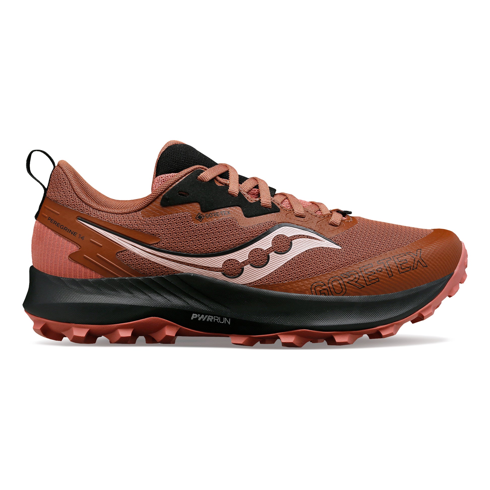 Saucony Peregrine 14 Gtx Trailschuh Damen - dunkelrot, schwarz