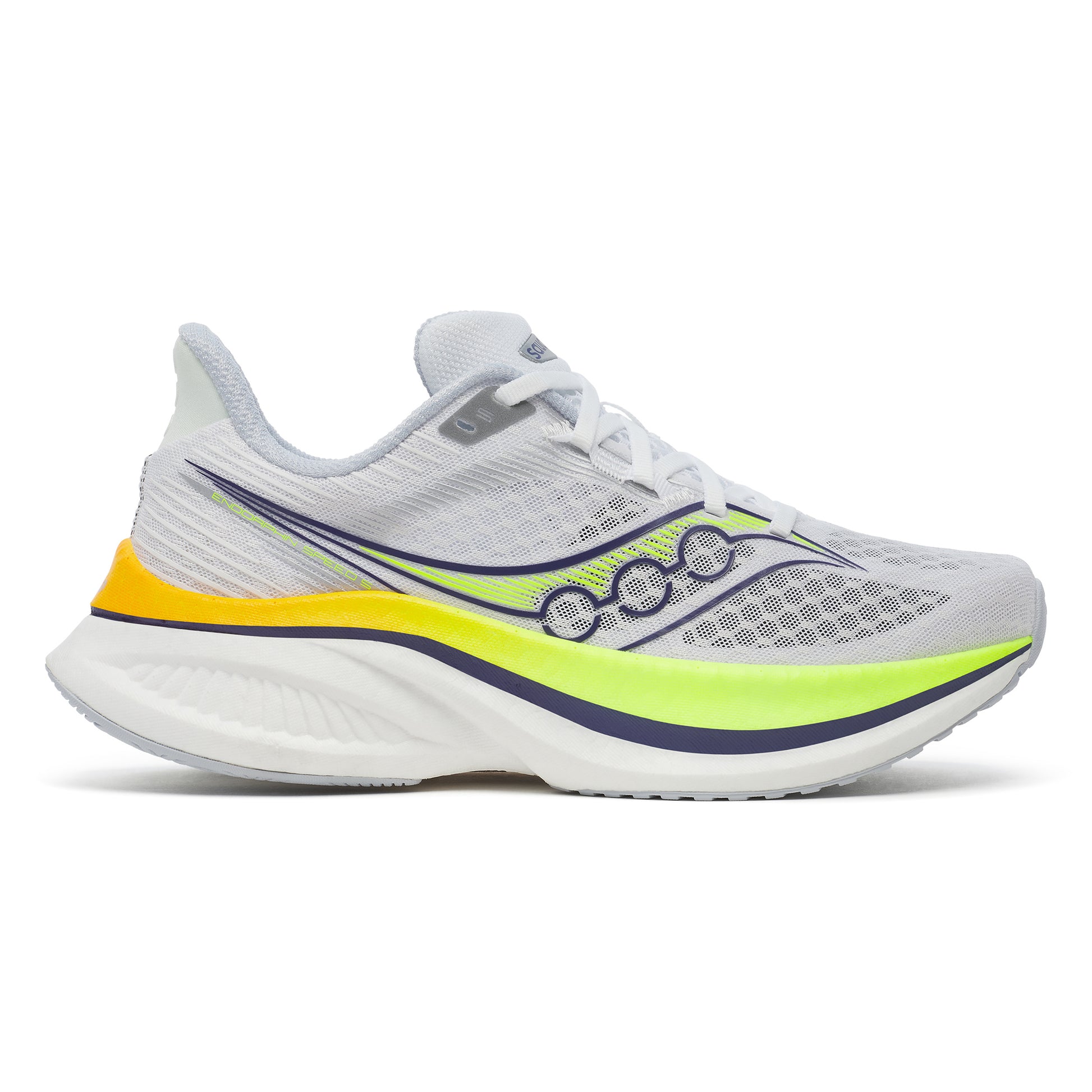 Saucony Endorphin Speed 5 Wettkampfschuh Damen-weiß, zitronengelb