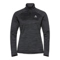 Easy Warm Mid Layer Half-Zip Longsleeve Damen-Schwarz,Grau
