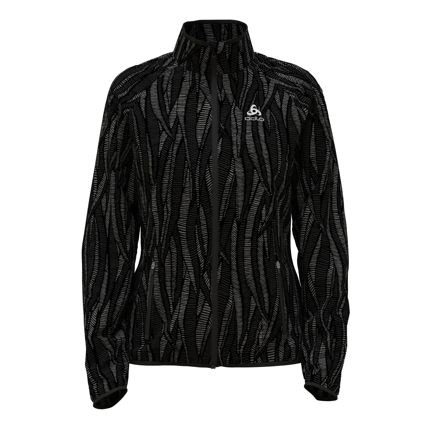 Odlo Essential Light Print Laufjacke Damen-Schwarz