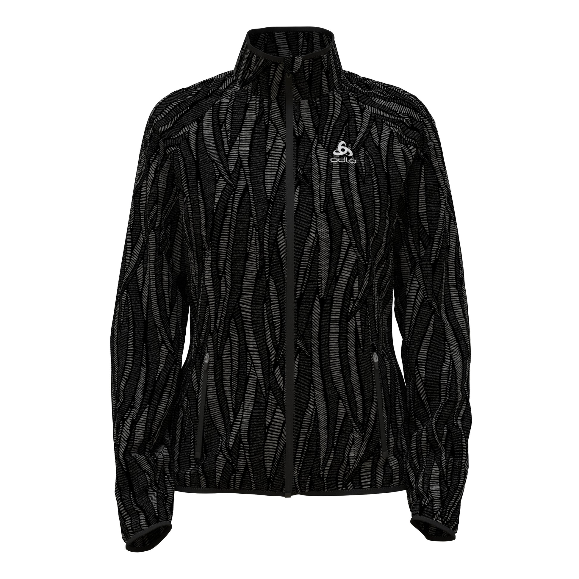 Odlo Essential Light Print Laufjacke Damen-Schwarz