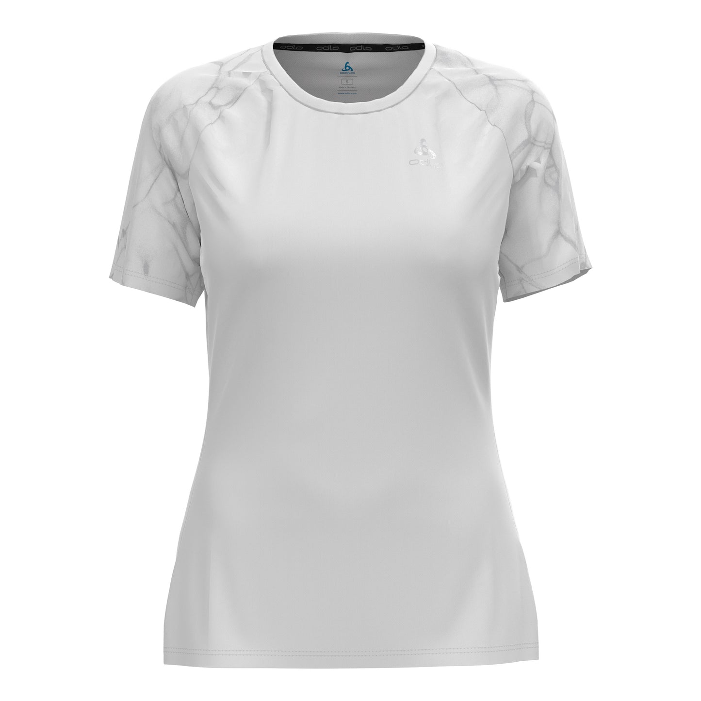 Odlo Essential Print Crew Neck Laufshirt Damen-Weiß