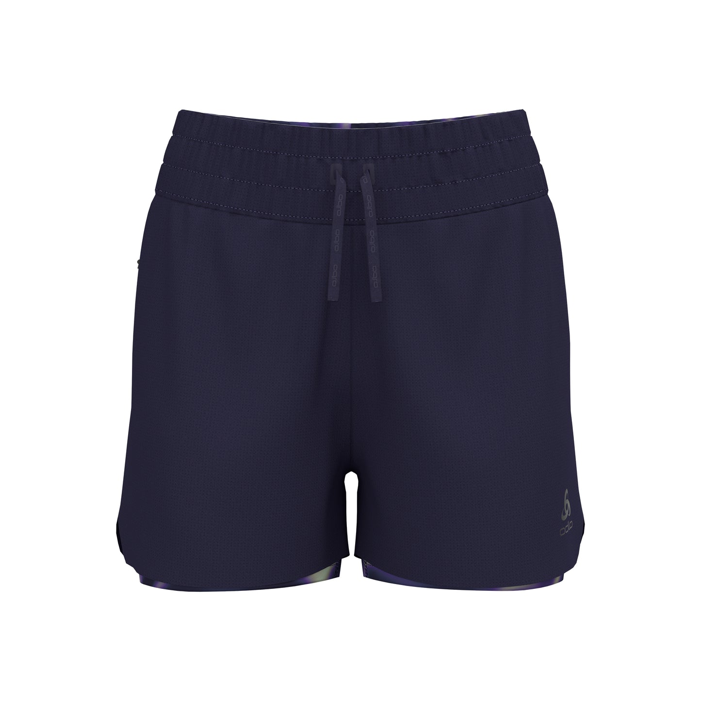 Odlo Zeroweight Print 3in 2in1 Laufshorts Damen-Dunkelblau