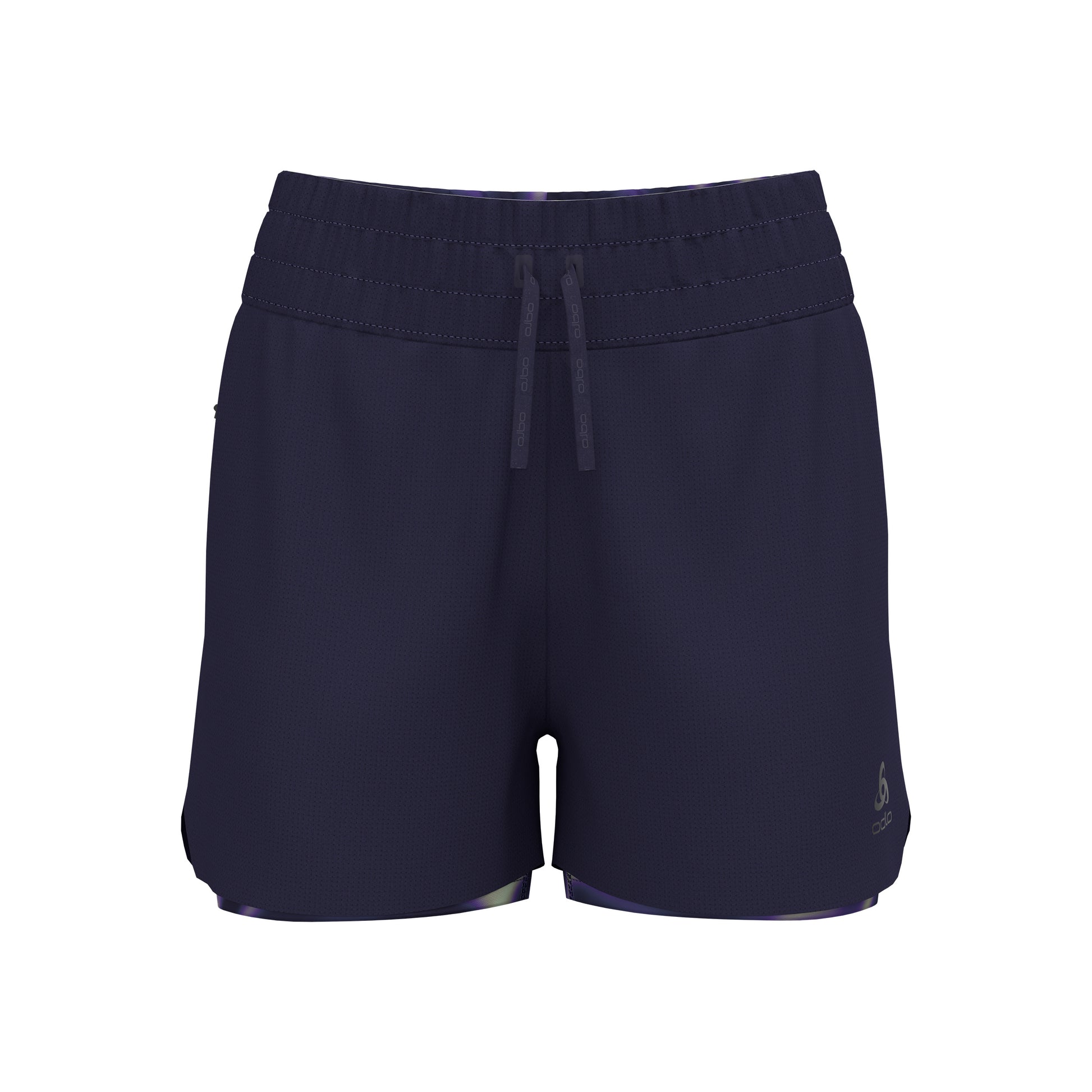 Odlo Zeroweight Print 3in 2in1 Laufshorts Damen-Dunkelblau